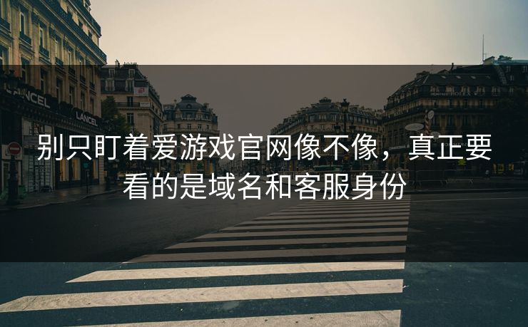 别只盯着爱游戏官网像不像，真正要看的是域名和客服身份